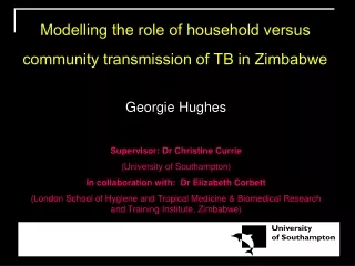 Modelling the role of household versus community transmission of TB in Zimbabwe