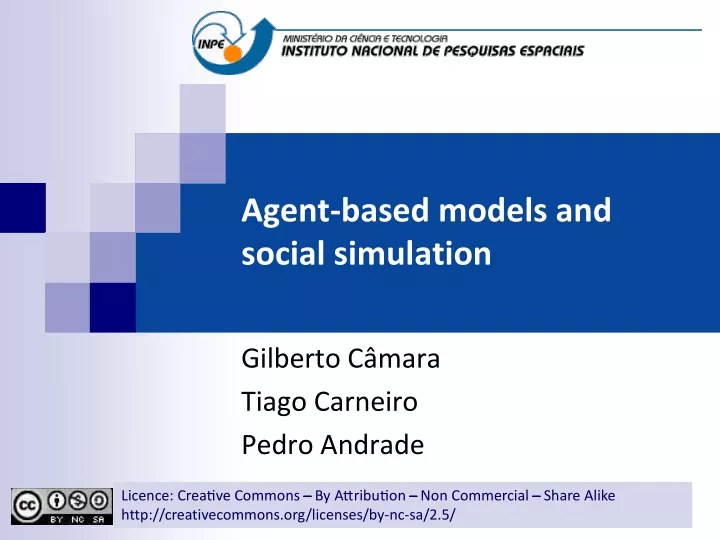agent based models and social simulation