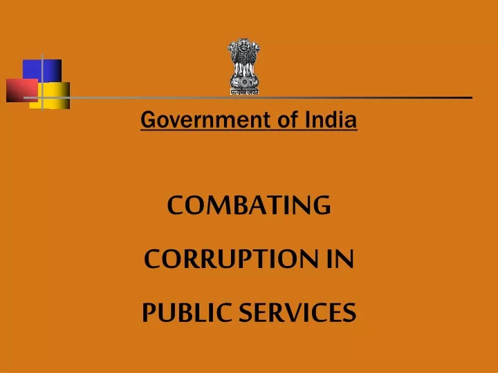 government of india combating corruption