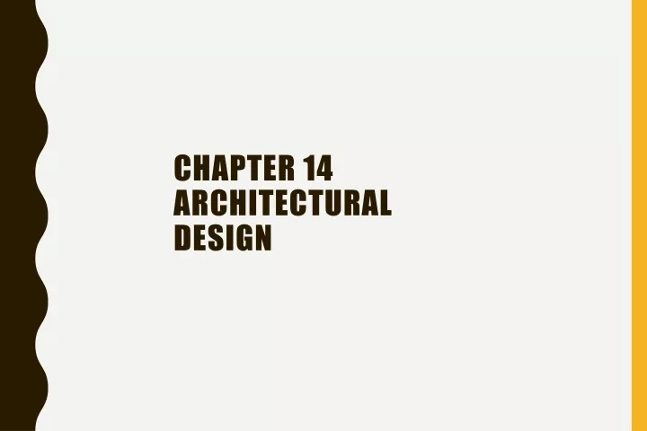 chapter 14 architectural design