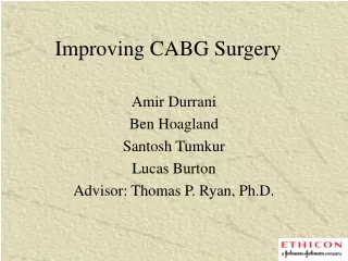 Improving CABG Surgery