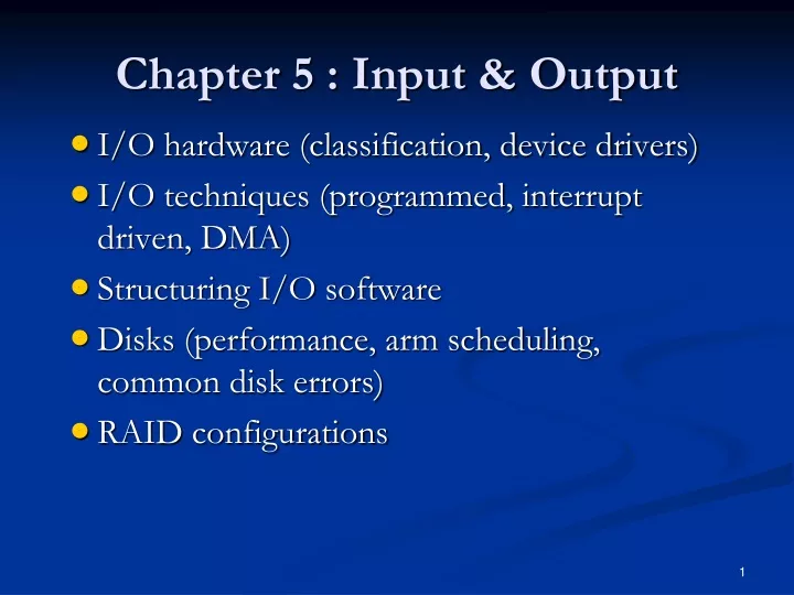 chapter 5 input output