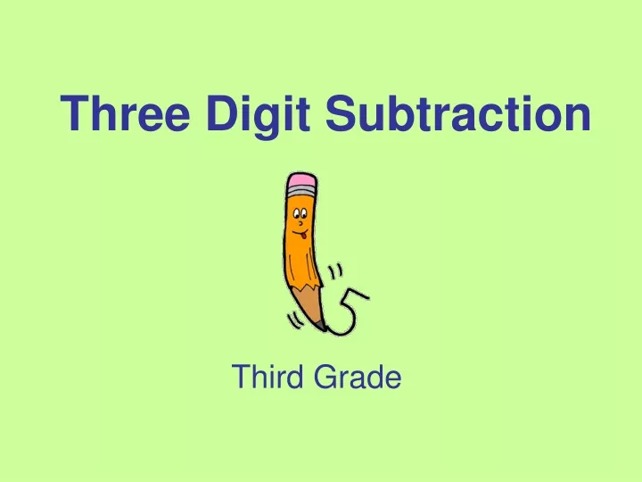 three digit subtraction