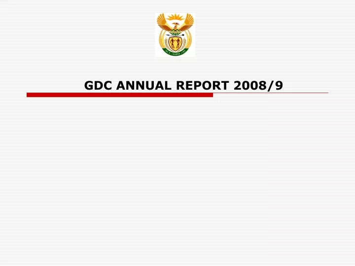 gdc annual report 2008 9