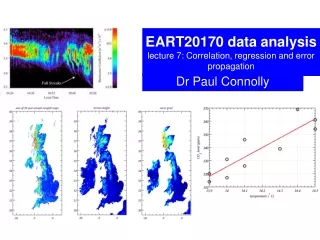 EART20170 data analysis lecture 7: Correlation, regression and error propagation