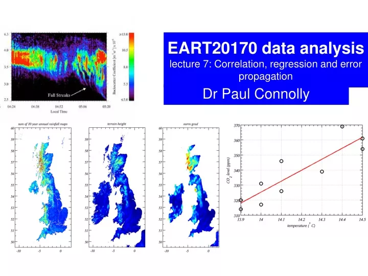 eart20170 data analysis lecture 7 correlation regression and error propagation