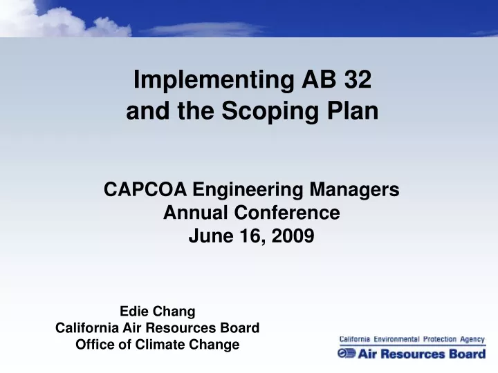 implementing ab 32 and the scoping plan