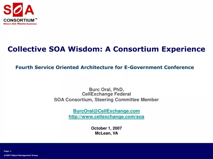 collective soa wisdom a consortium experience