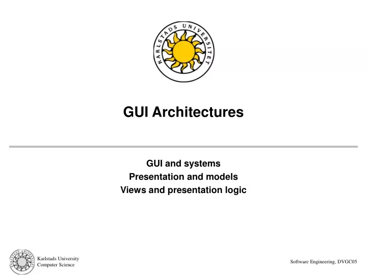 gui architectures