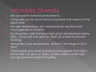 Microbial Diversity