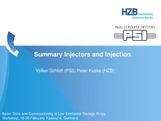 Summary Injectors and Injection