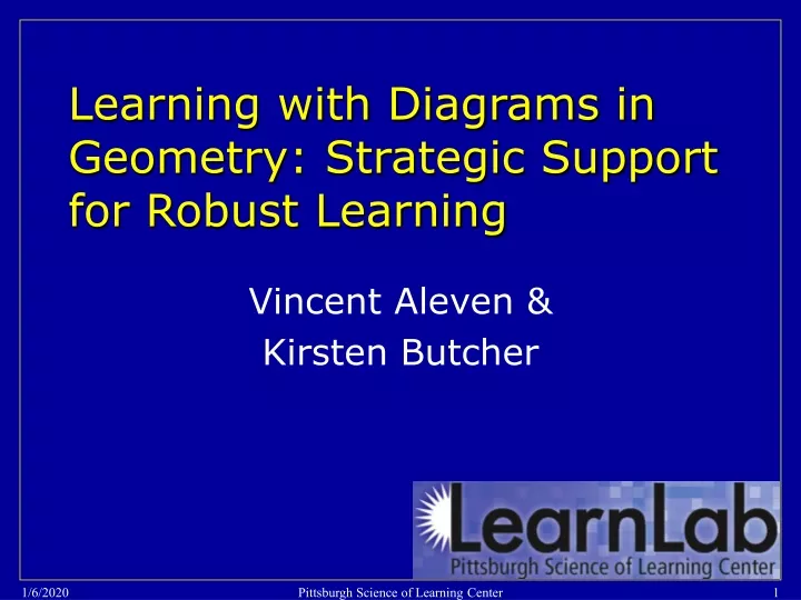 learning with diagrams in geometry strategic support for robust learning