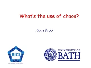 What’s the use of chaos? Chris Budd