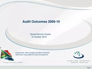 Audit Outcomes 2009-10