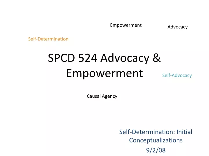 spcd 524 advocacy empowerment