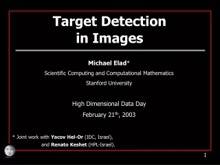 Target Detection                    in Images