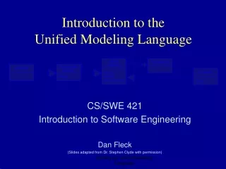 Introduction to the Unified Modeling Language