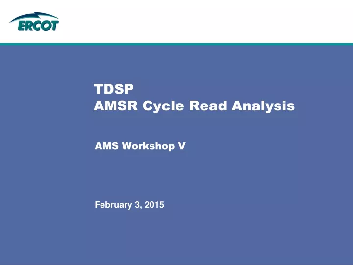 tdsp amsr cycle read analysis