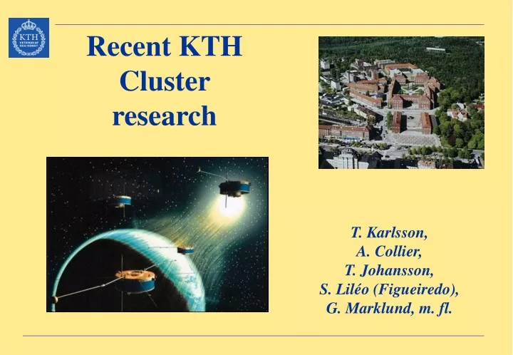 recent kth cluster research