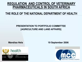 PRESENTATION TO PORTFOLIO COMMITTEE [AGRICULTURE AND LAND AFFAIRS]