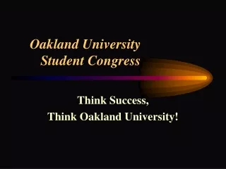 Oakland University  Student Congress