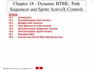 Chapter 18 - Dynamic HTML: Path Sequencer and Sprite ActiveX Controls