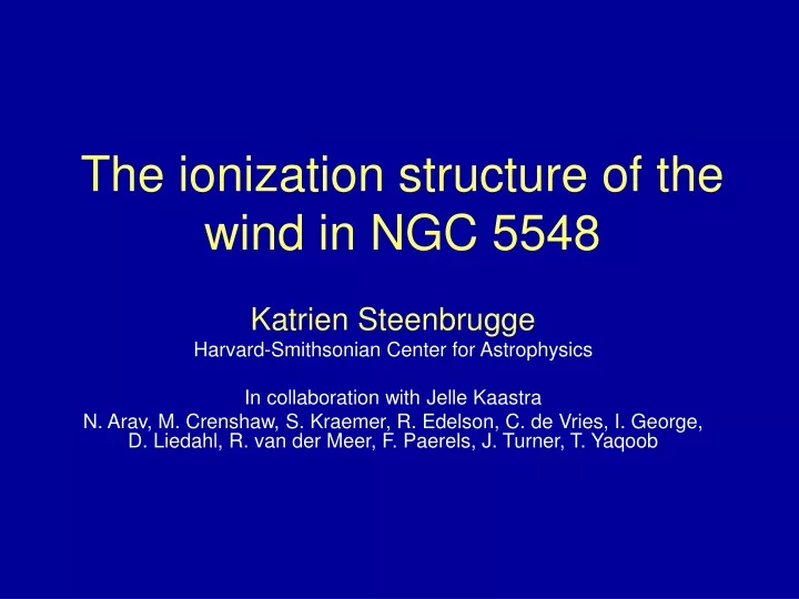 the ionization structure of the wind in ngc 5548