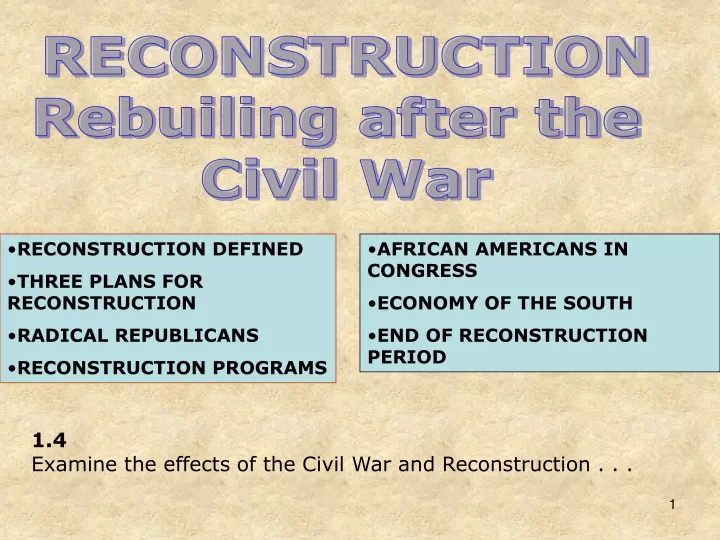 reconstruction rebuiling after the civil war