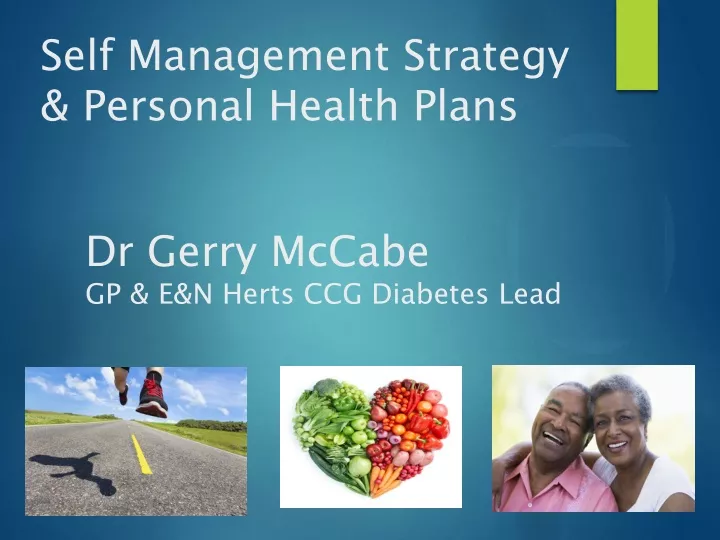 self management strategy personal health plans