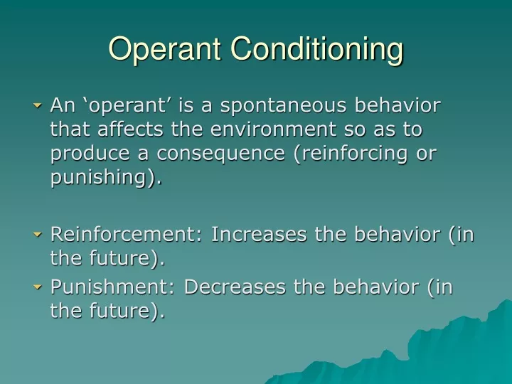 operant conditioning