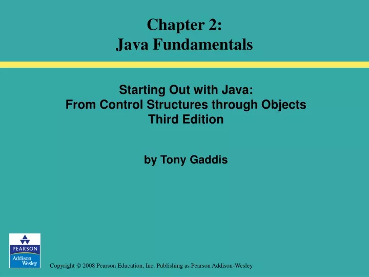 starting out with java from control structures through objects third edition by tony gaddis