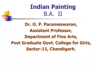 Indian Painting B.A.  II