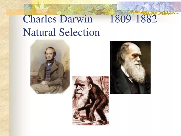 charles darwin 1809 1882 natural selection