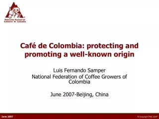 Café de Colombia: protecting and promoting a well-known origin