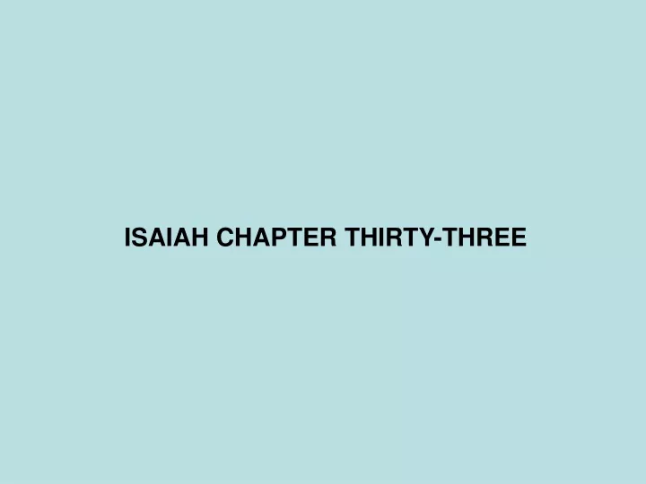isaiah chapter thirty three