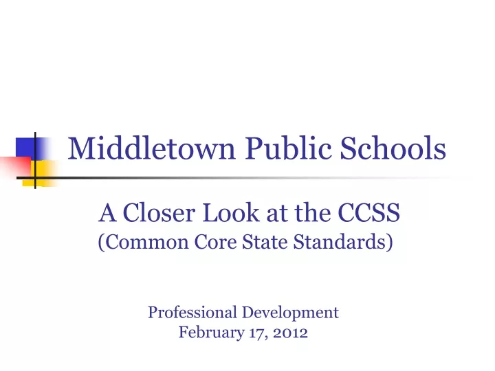middletown public schools