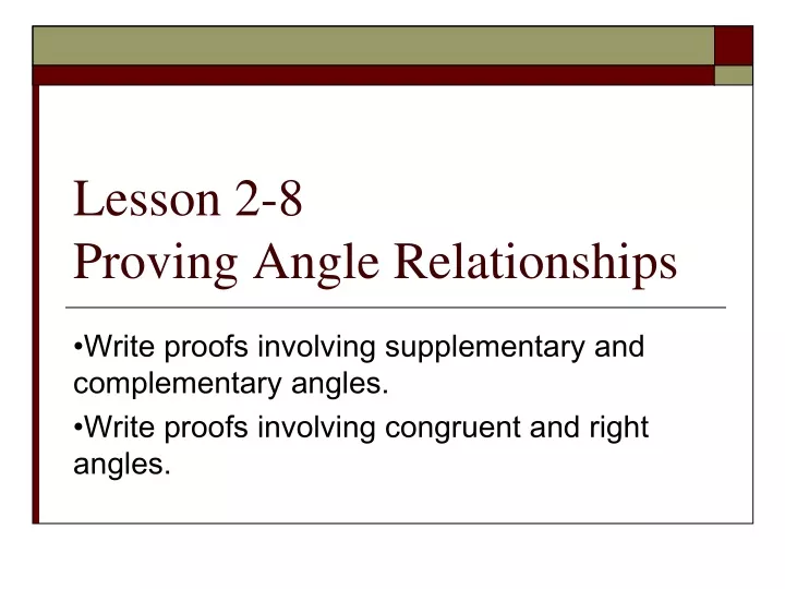 lesson 2 8 proving angle relationships