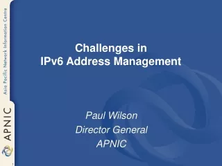Challenges in  IPv6 Address Management