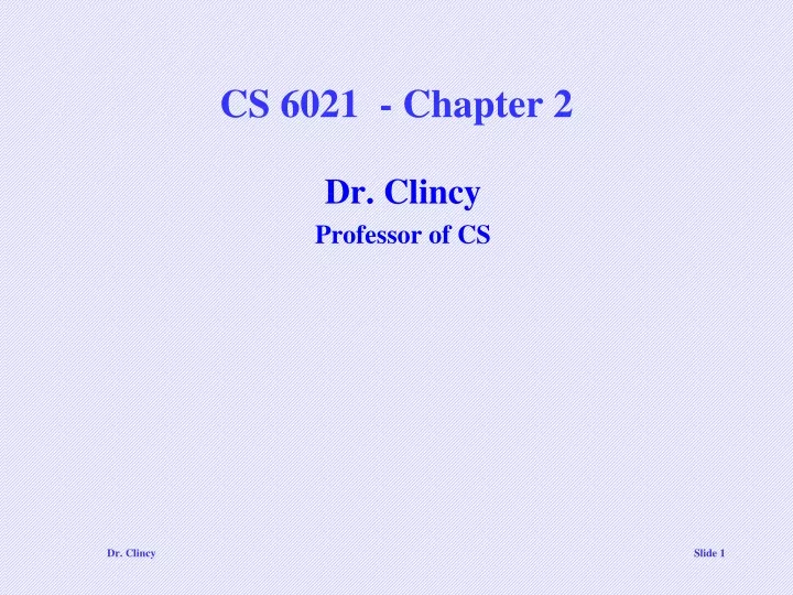 cs 6021 chapter 2