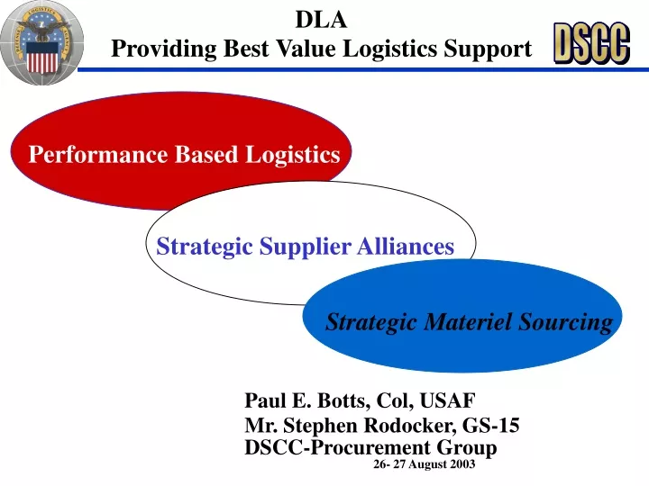 dla providing best value logistics support