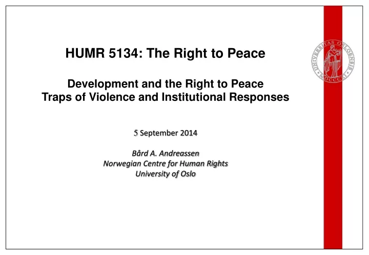 humr 5134 the right to peace development