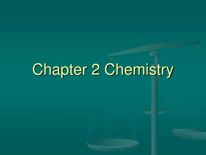 chapter 2 chemistry