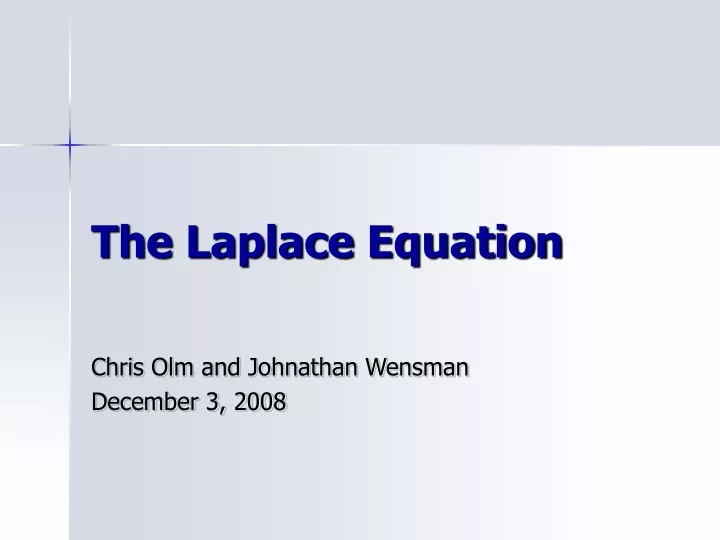 the laplace equation