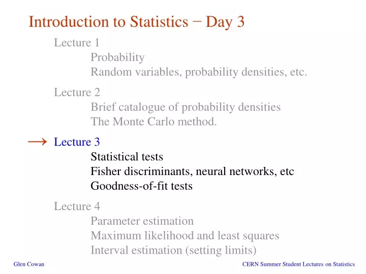 introduction to statistics day 3
