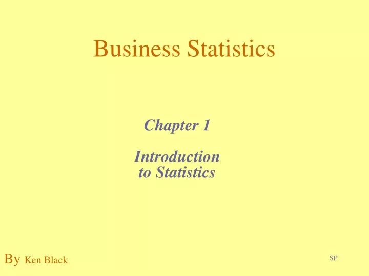 business statistics