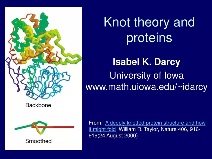 knot theory and proteins