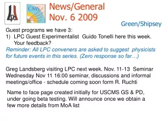 News/General Nov. 6 2009