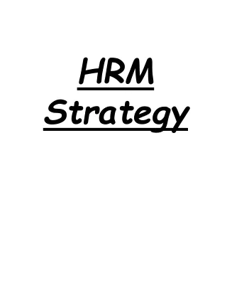 HRM Strategy