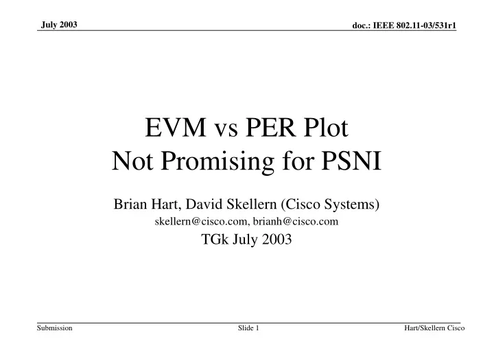 evm vs per plot not promising for psni