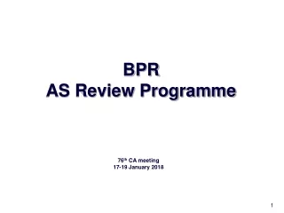 BPR  AS Review Programme